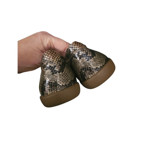 Naturalizer Flexy Ballet Flat snake print sz 9 wide brown metallic shoes new - Picture 6 of 7